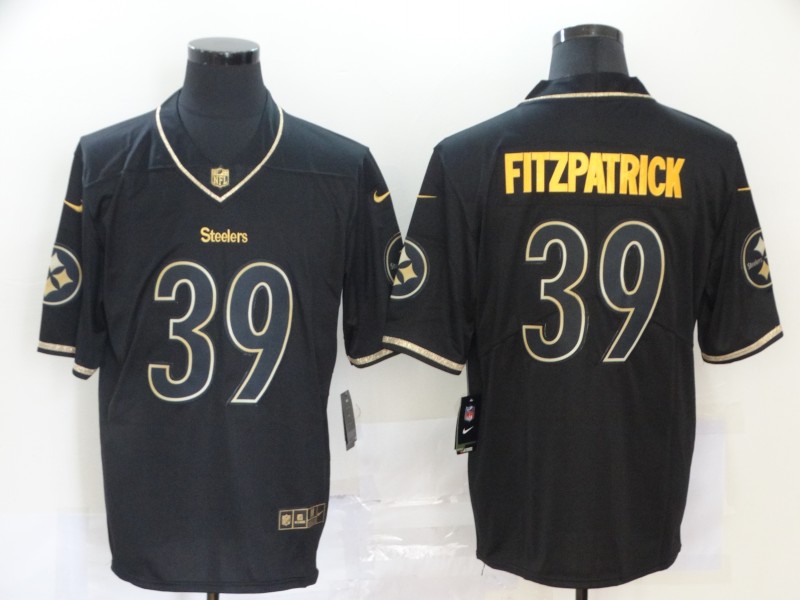 Nike Men Pittsburgh Steelers 39 Limited Black Minkah Fitzpatrick black golden Vapor Untouchable Nike NFL Jersey
